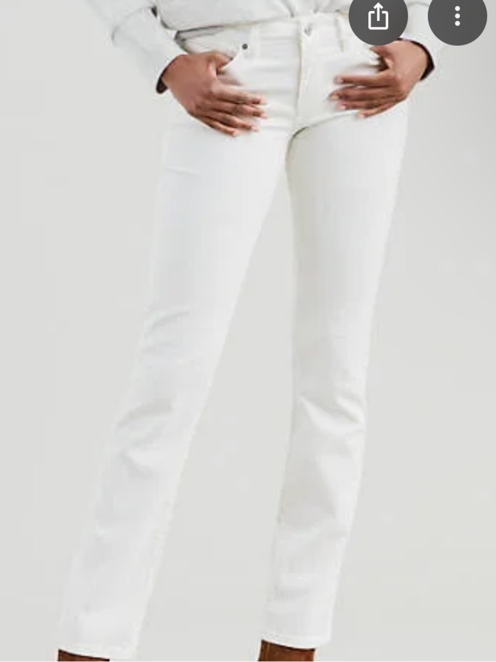 Levi’s 712 slim white straight leg pants jeans size 25